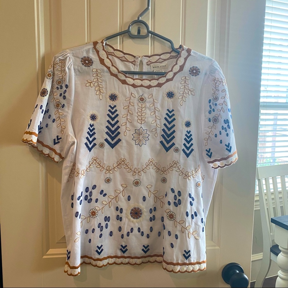 Main Strip Printed Blouse